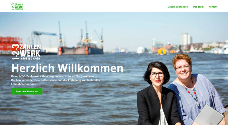 Website-Screenshot. Link zu 1-2-3-zahlenwerk-hamburg.de